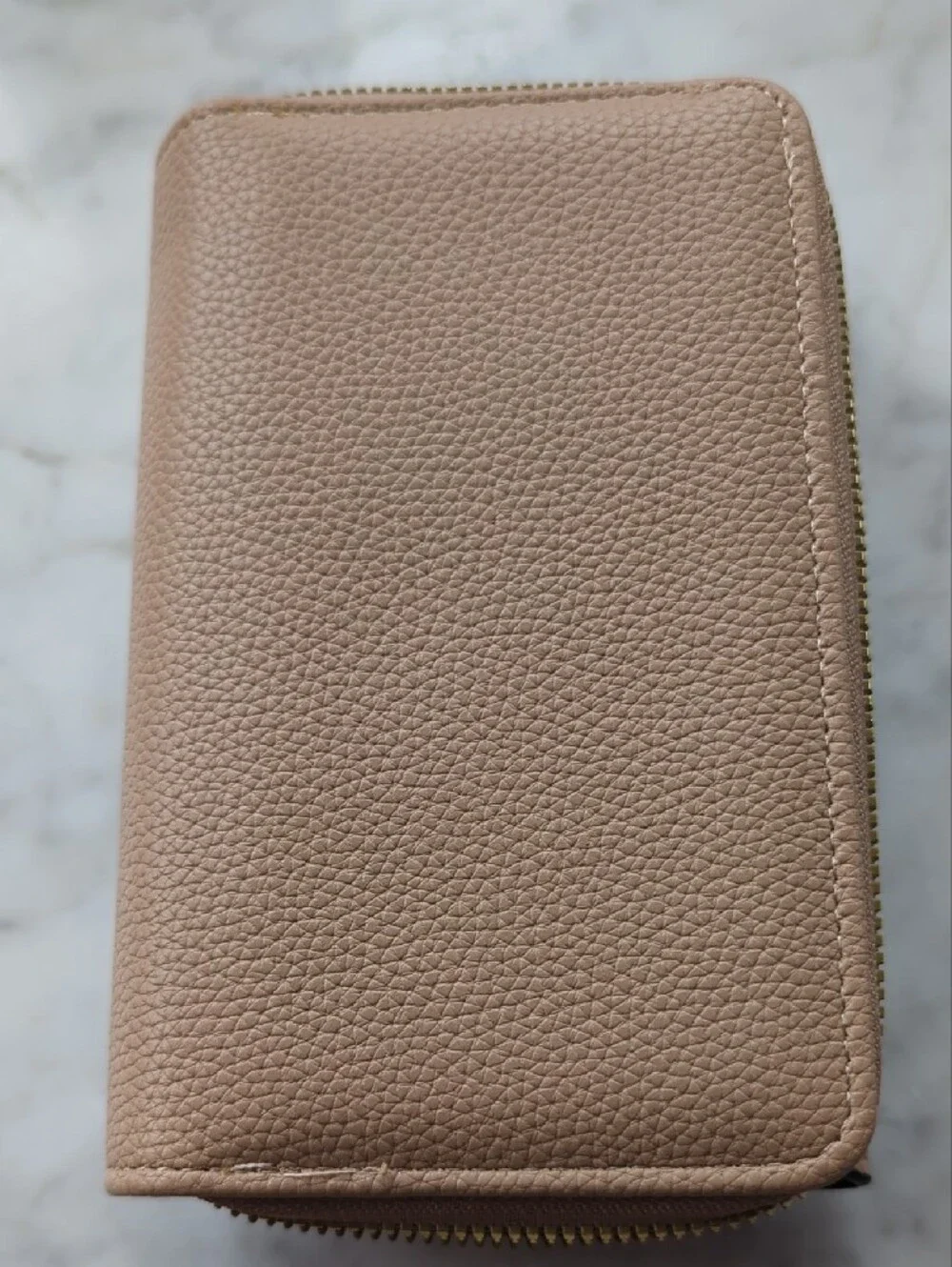 Pebbled Taupe Wallet with Gold Magnetic-Latch, NWOT